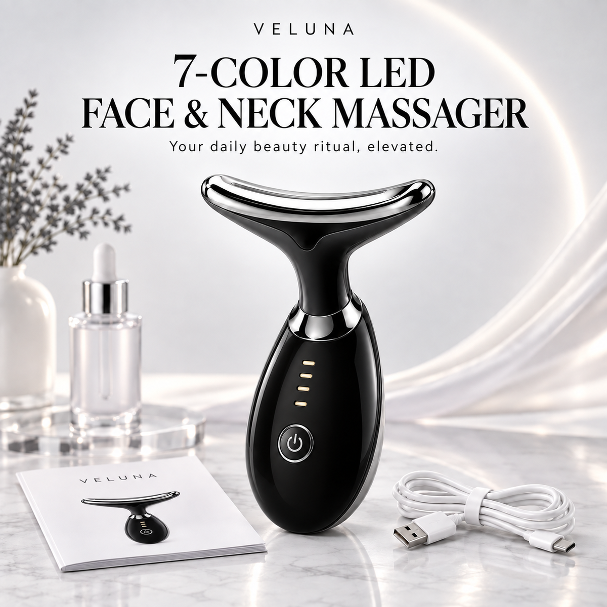 Veluna 7-Color LED Face & Neck Sculpting Massager