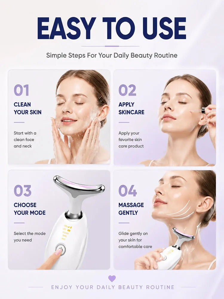 Veluna 7-Color LED Face & Neck Sculpting Massager